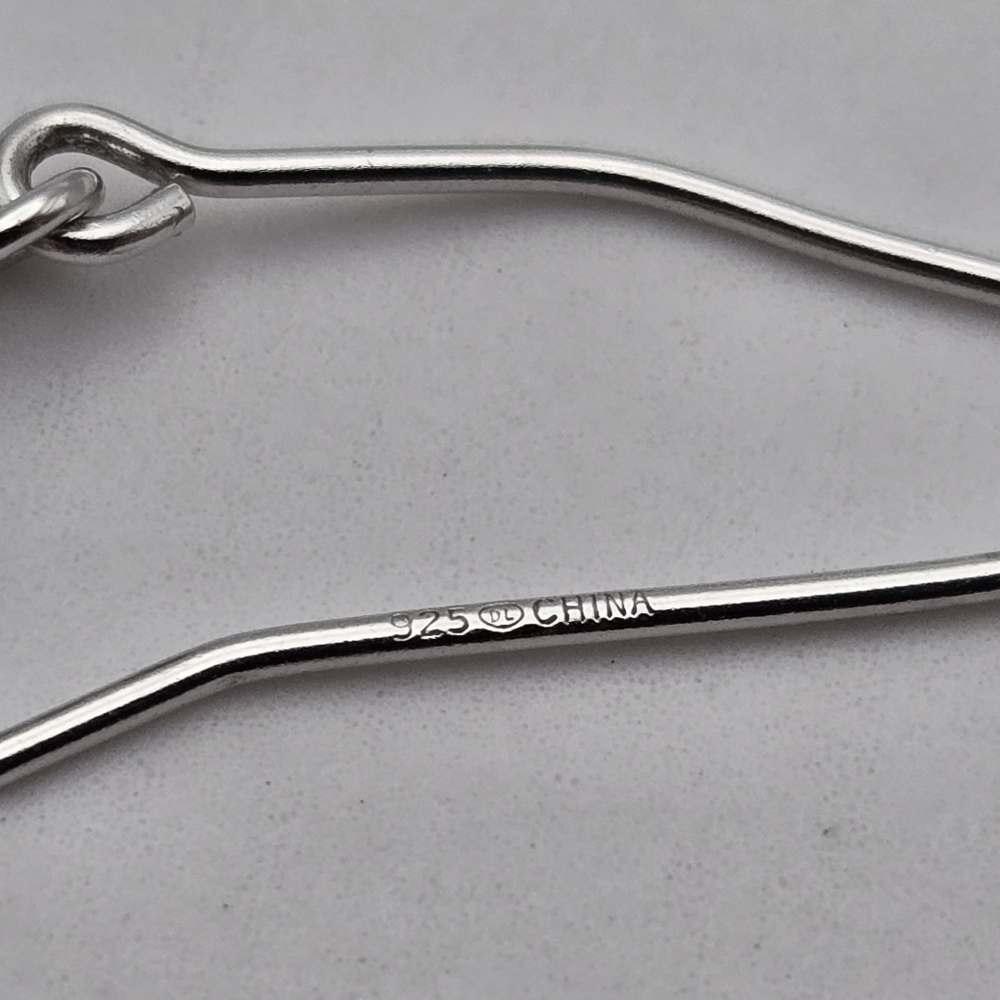 Circle of Peace Sign Symbol Earrings Sterling Silver Dandle Round - Picture 5 of 9